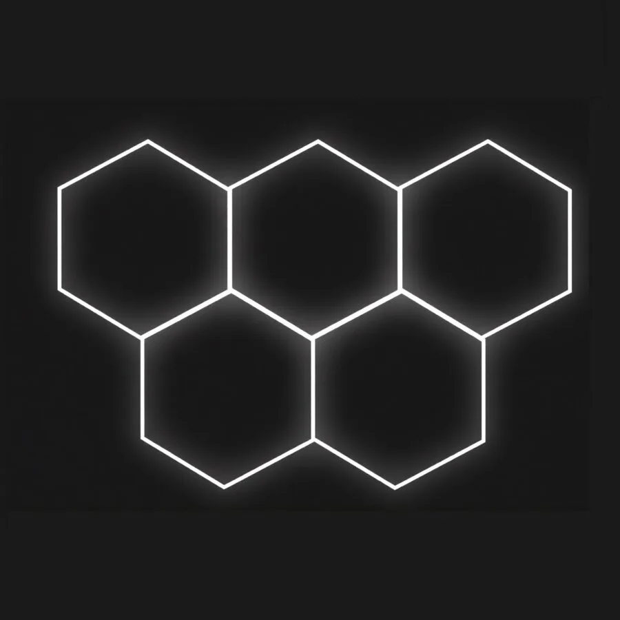 TOATE PRODUSELE - Sistem de iluminat HoneyComb 5 Hexagoane Luminoase LED 184W 2523x1710mm