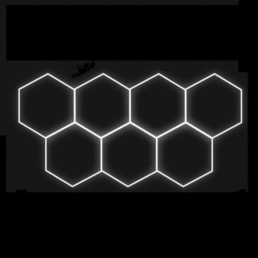TOATE PRODUSELE - Sistem de iluminat HoneyComb 7 Hexagoane Luminoase LED 248W 3357x1710mm