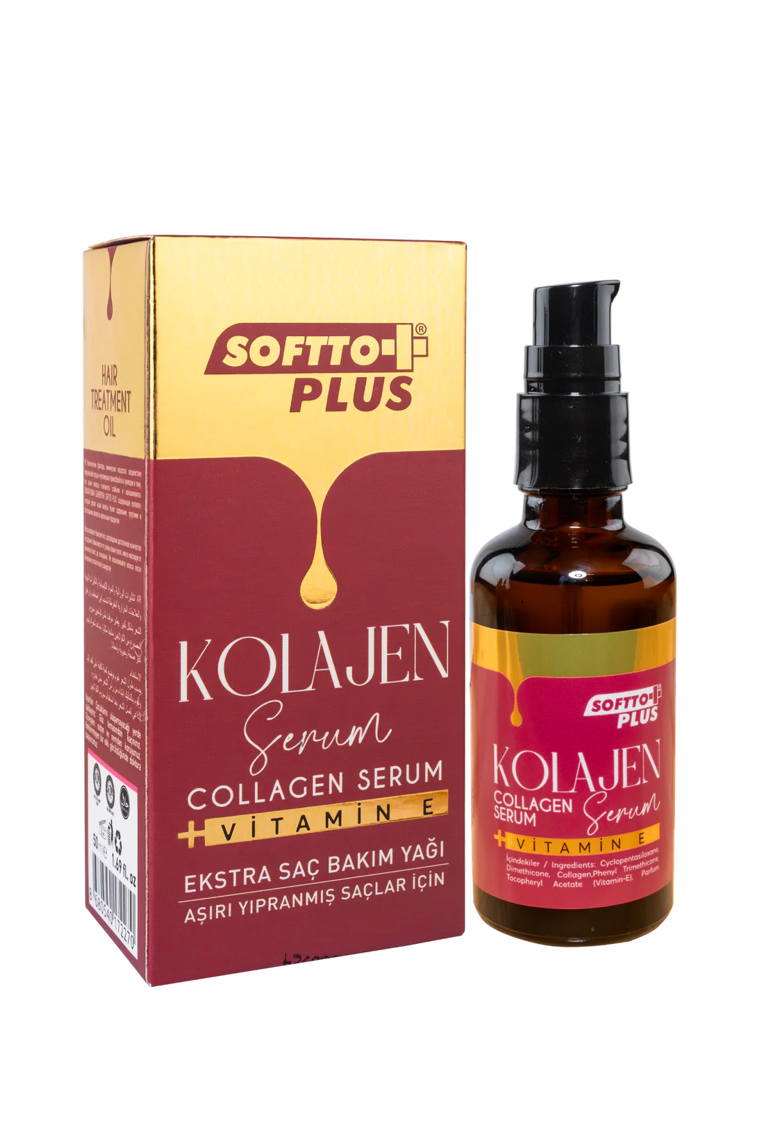 TOATE PRODUSELE - SOFTTO PLUS - Ser de Păr cu Colagen - Păr Sănătos și Strălucitor