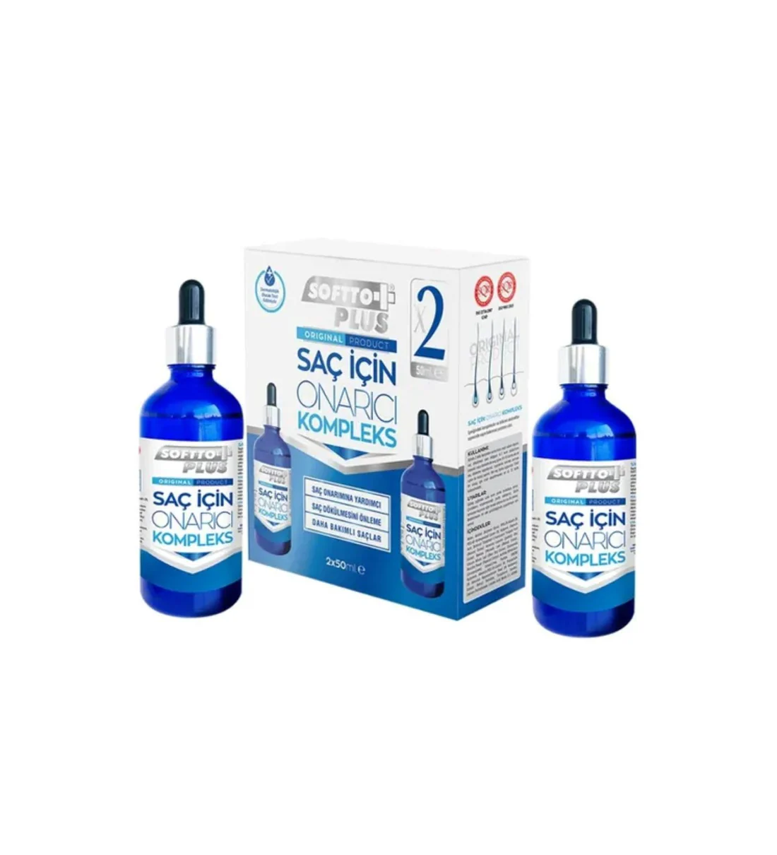 TOATE PRODUSELE - SOFTTO PLUS - Ser pentru Regenerarea Părului - Complex Reparator 2x50ml
