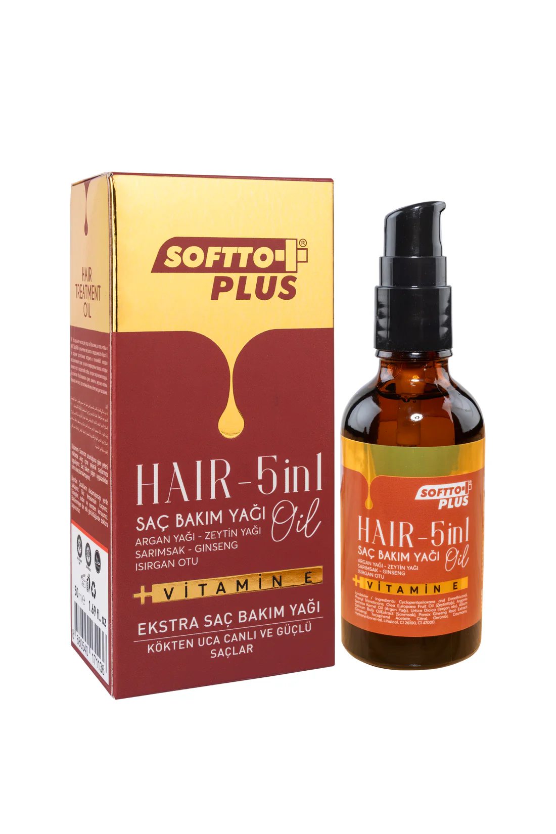 TOATE PRODUSELE - SOFTTO PLUS - Ulei de Păr 5 în 1 - Reparare, Strălucire &amp; Creștere