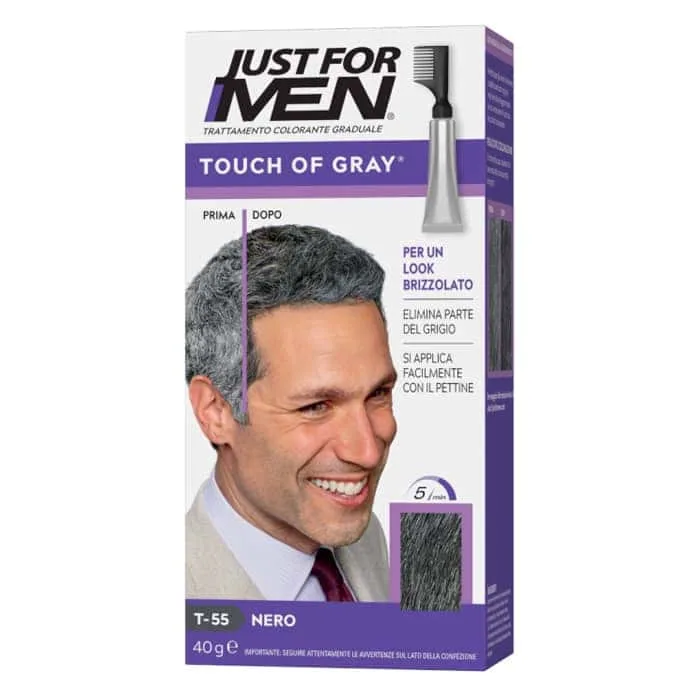 TOATE PRODUSELE - Vopsea de Par Just For Men Touch of Gray T55 Black 40g