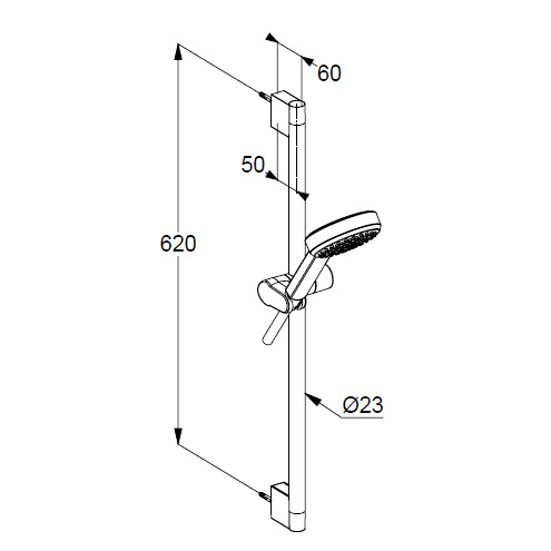 Sistem de dus perete, sDive, 6861005-00, crom [2]