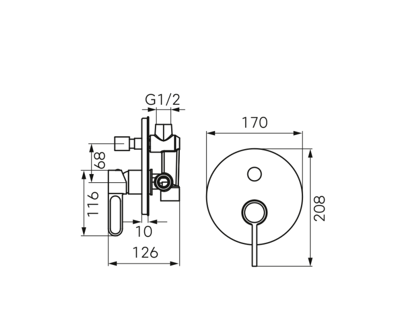 Baterie incastrata cada/dus ZAFFIRO, FD1-ZFR-7P-25, negru-roz auriu [2]