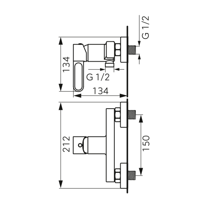 Baterie perete dus, ZAFFIRO, FD1-ZFR-7-55, auriu [2]