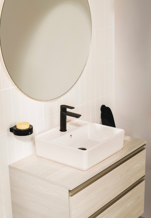 Baterie lavoar Cala Smooth Body Cold Start, A5A326ENB0, negru, mat [6]