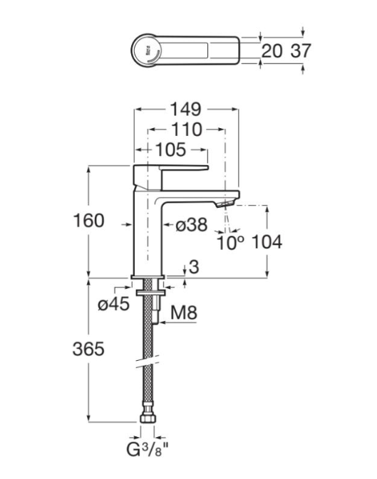 Baterie lavoar Targa N Smooth Body Cold Start, A5A325FC00, crom [5]