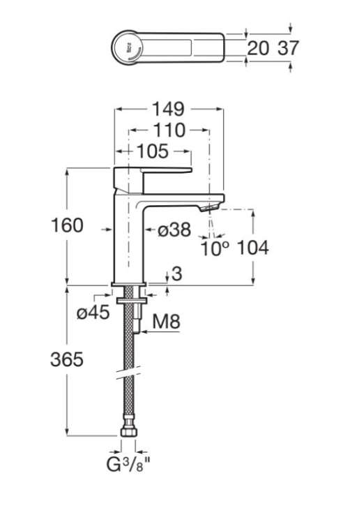 Baterie lavoar Targa N Smooth Body Cold Start, A5A325FVA0, auriu periat [4]