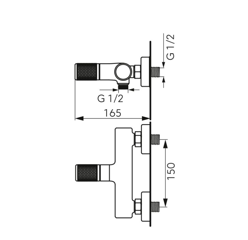 Baterie perete cada/dus ARDESIA, FD1-ARD-7-25, negru-roz auriu [2]