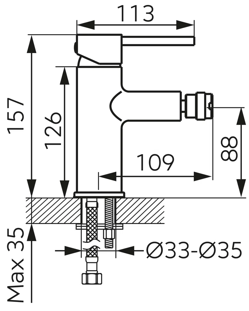 Baterie stativa bideu Fiesta Gold, auriu, BFI6G [3]
