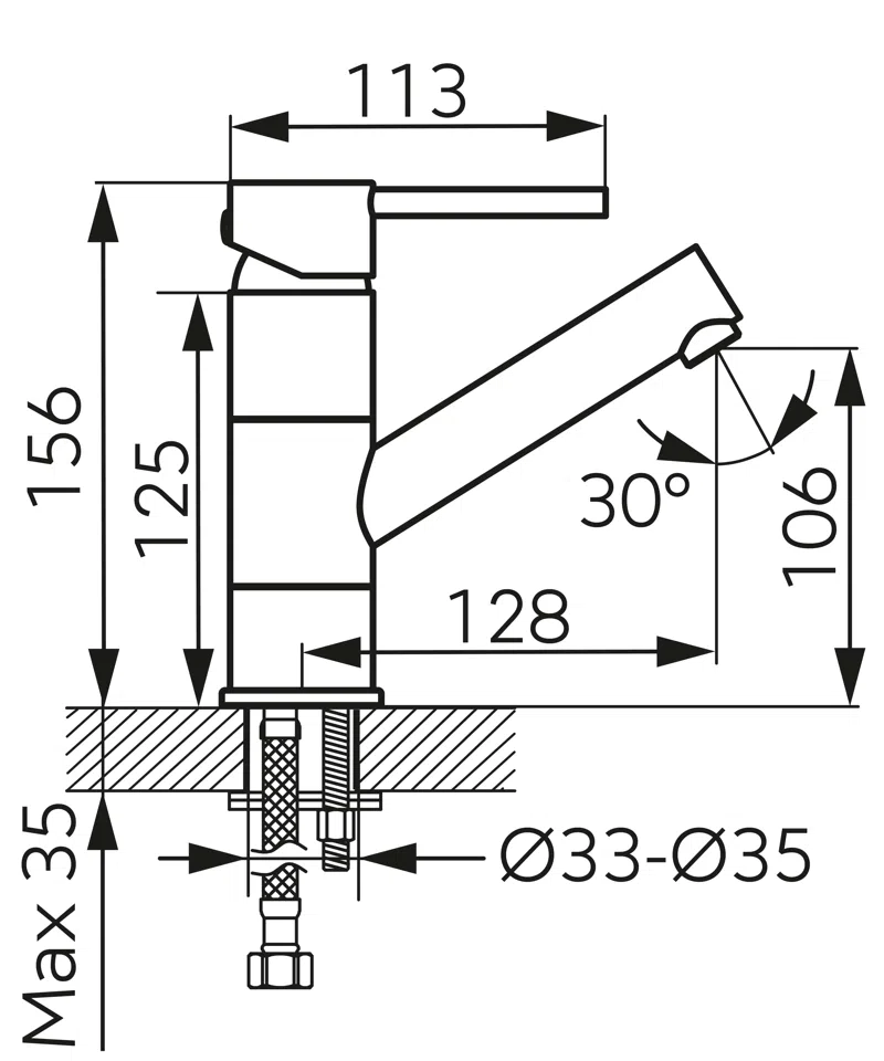 Baterie stativa lavoar cu pipa mobila, Fiesta Gold, auriu, BFI2AG [2]