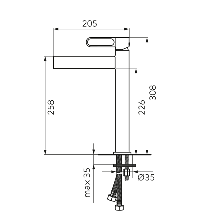 Baterie stativa lavoar inalta ZAFFIRO, FD1-ZFR-2L-55, auriu [2]
