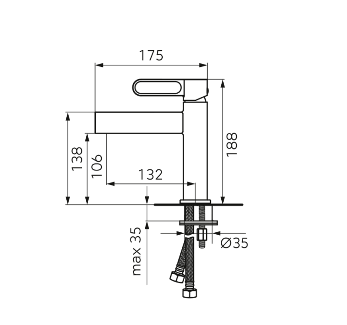 Baterie stativa lavoar, ZAFFIRO, FD1-ZFR-2-33, alb, mat [2]