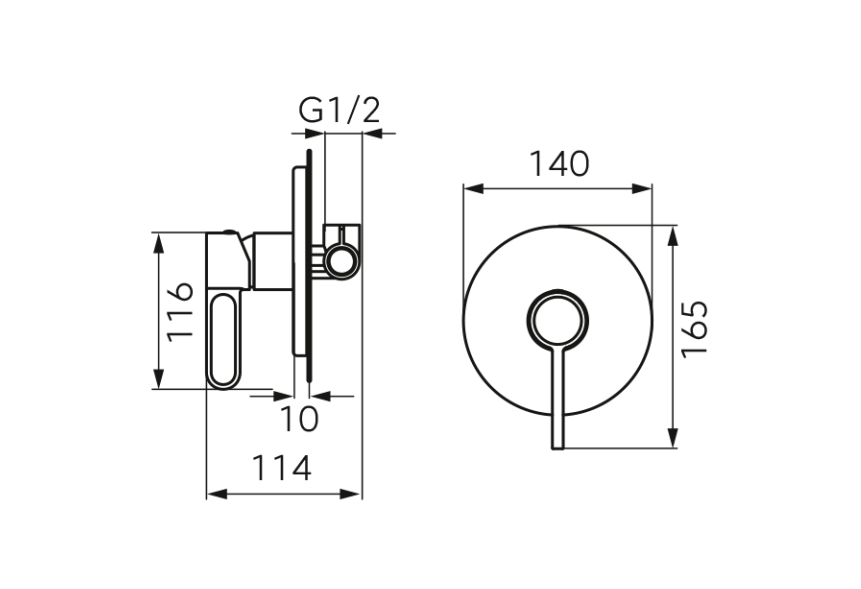 Baterie incastrata dus, ZAFFIRO, FD1-ZFR-7PA-33, alb, mat [2]