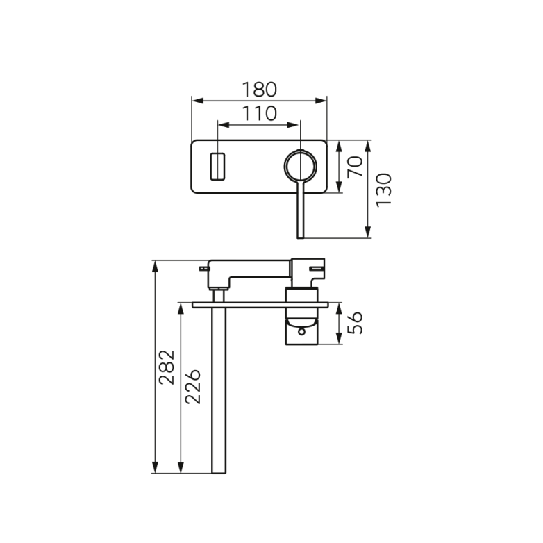 Baterie incastrata lavoar ZAFFIRO, FD1-ZFR-3PA-25, negru-roz auriu [2]