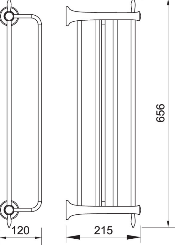 Suport prosoape cu portprosop, LACRIMA, FD6-LRA-66-66, auriu periat [2]