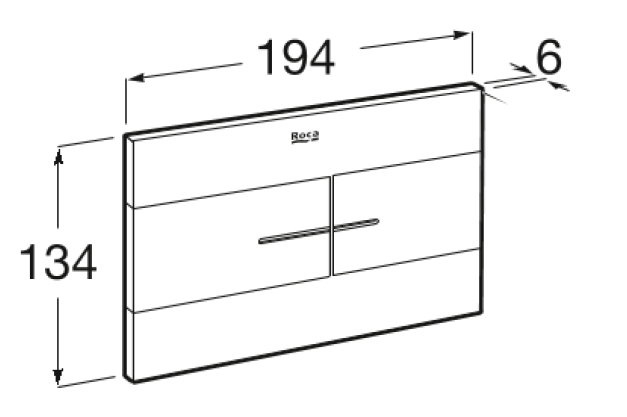 Clapetă WC cu dublă acionare pentru DUPLO S, A890224306, negru, mat [2]