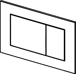 Clapetă metalică pentru WC cu acționare dublă, 9240402, crom mat [3]