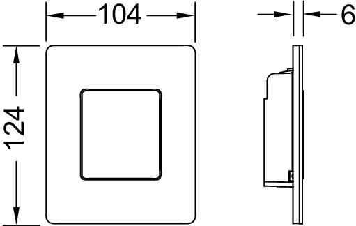 Clapetă de acționare pentru WC, 9242432, alb lucios [2]