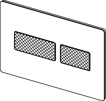 Clapetă pentru WC cu acționare dublă, 9240436, alamă periată, structură diamant [3]