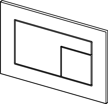 Clapetă pentru WC cu acționare dublă, 9240735, alb [3]