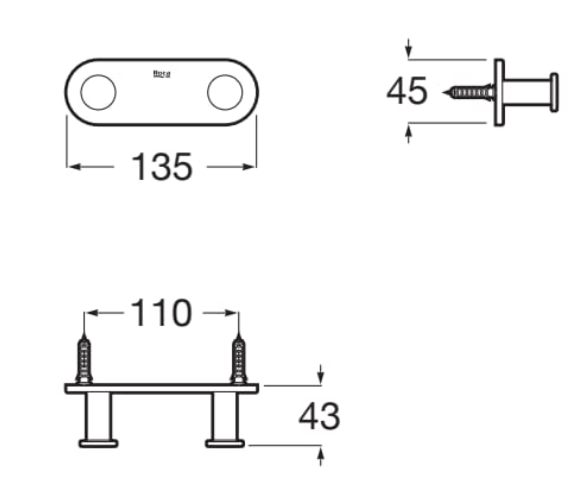 Cuier dublu halat de baie Hotels, A817571C40, negru, mat [2]