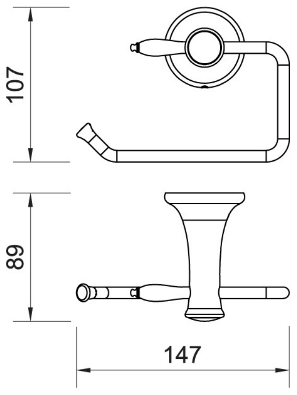 Suport hartie igienica LACRIMA, FD6-LRA-09-11, crom [2]