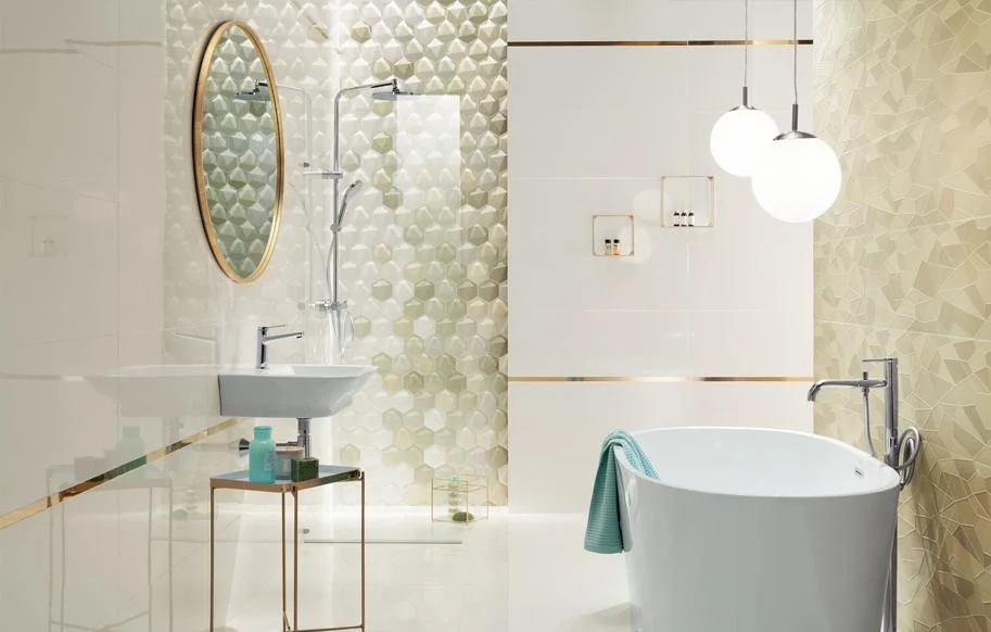 Faianta Origami White 32.8x89.8, alb, finisaj lucios [2]