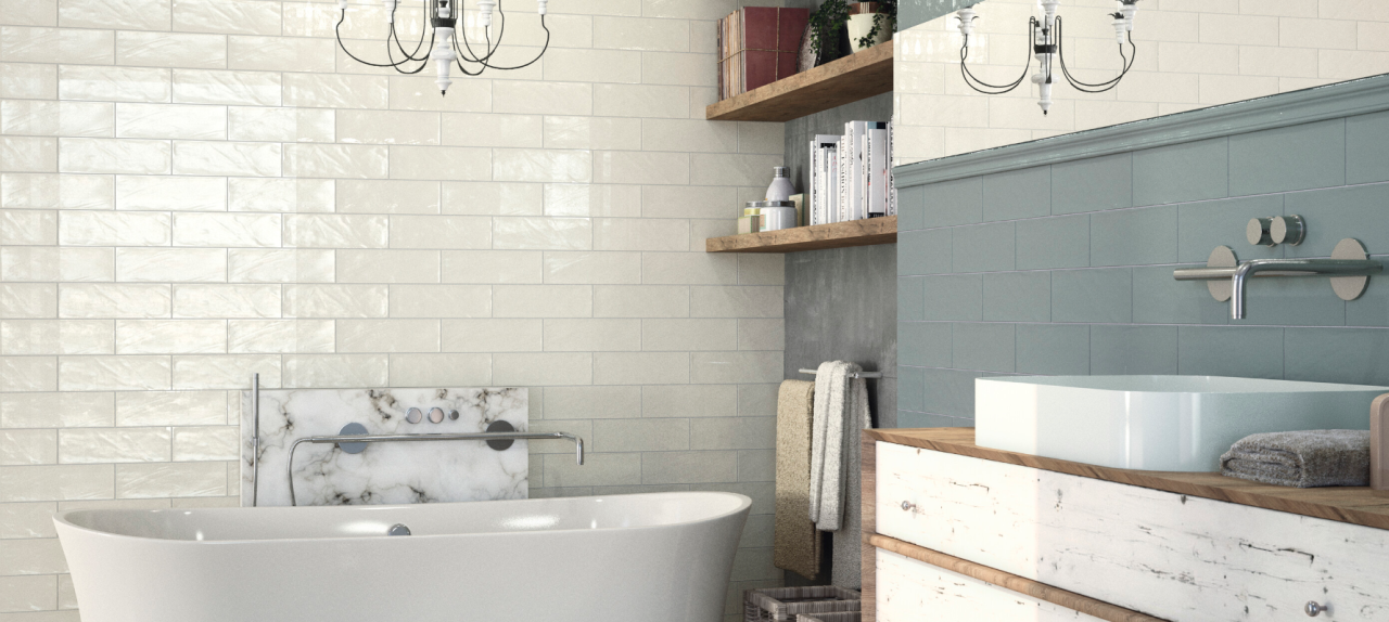 Faianta portelanata Bulevar White 10x30.5, alb, finisaj lucios [3]