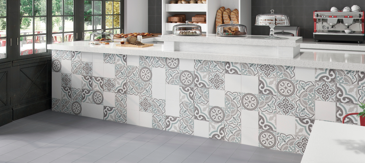 Gresie/Faianta portelanata Decor Urban Alba 20x20, culoare mix, finisaj mat [2]