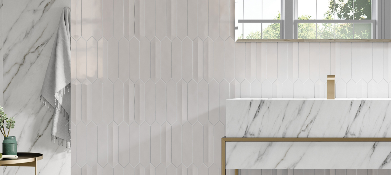 Faianta portelanata Dimsey White 6.5x33.2, alb, finisaj lucios [3]