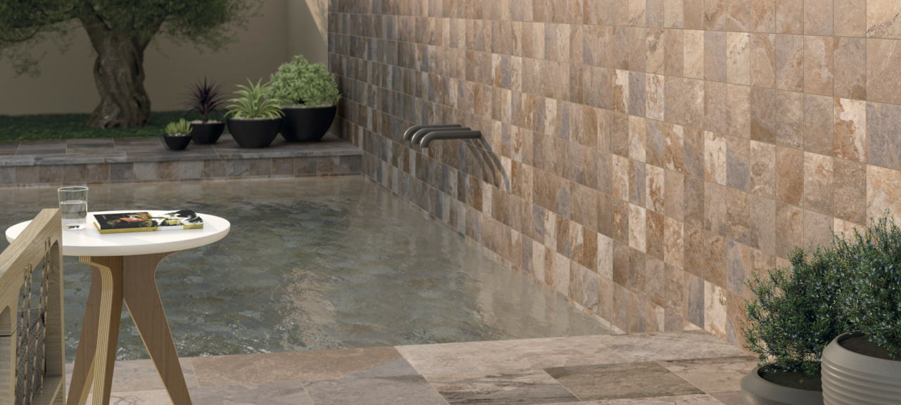 Faianta portelanata tip piatra, Sinai Beige Mat Antislip 15x15, bej, finisaj mat [3]