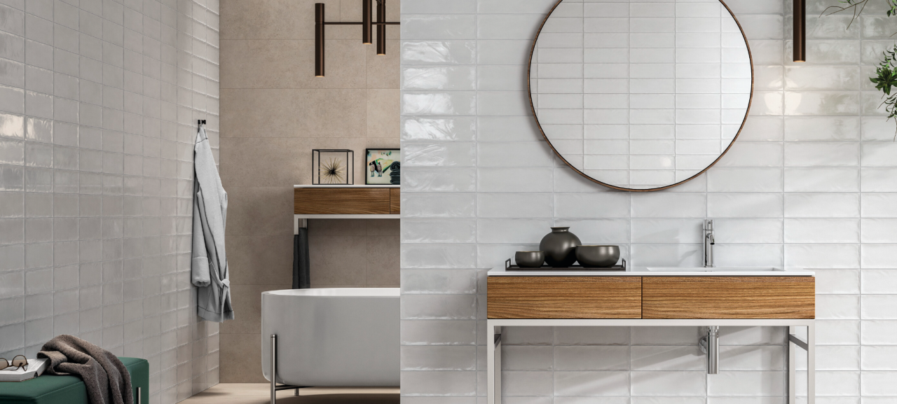 Faianta portelanata texturata, Titan Glaciar Brillo 10x30.5, alb, finisaj lucios [3]