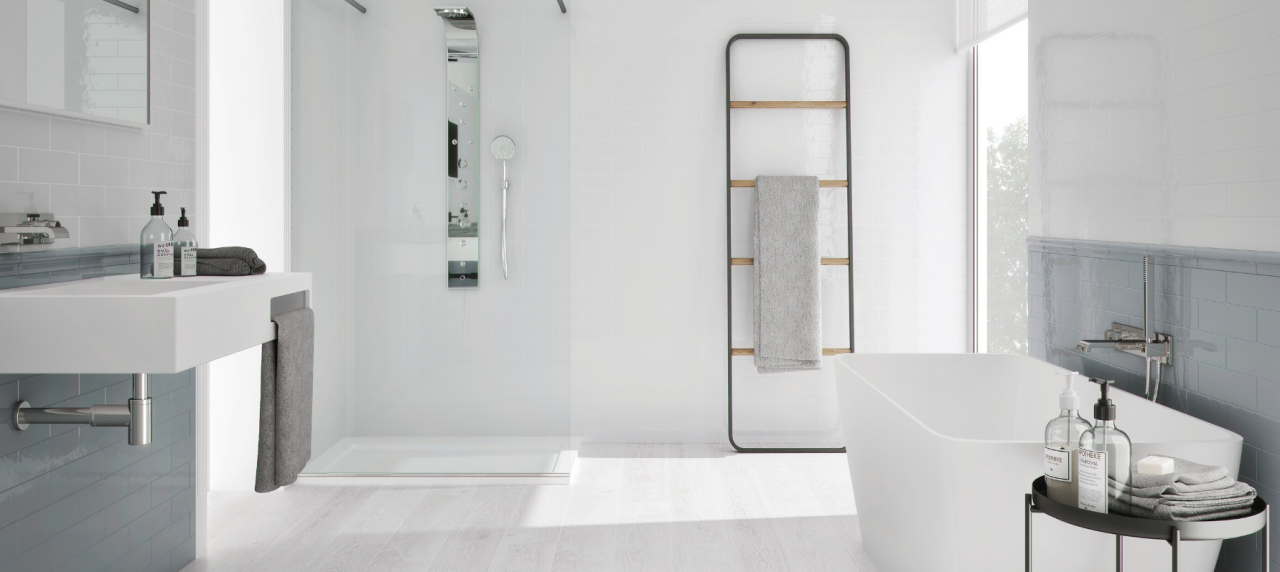 Faianta portelanata texturata, Viena Blue Brillo 7.5x30, albastru, finisaj lucios [2]