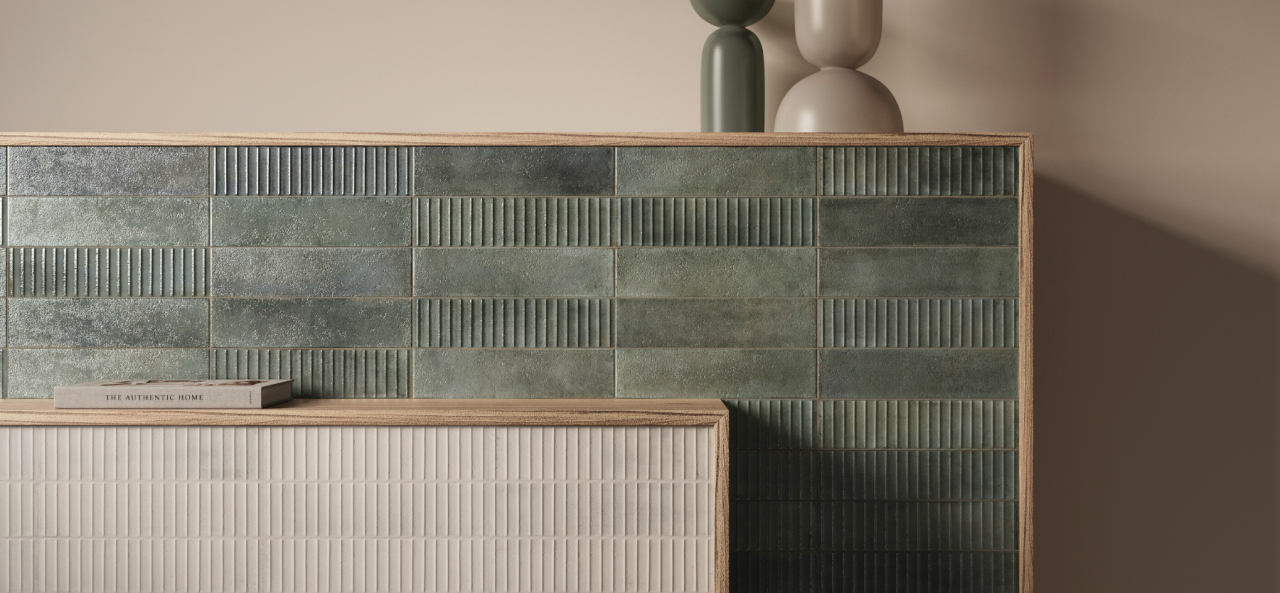 Faianta portelanata tip beton, Mussa Way Green Brillo 7.5x30, gri, finisaj lucios [2]