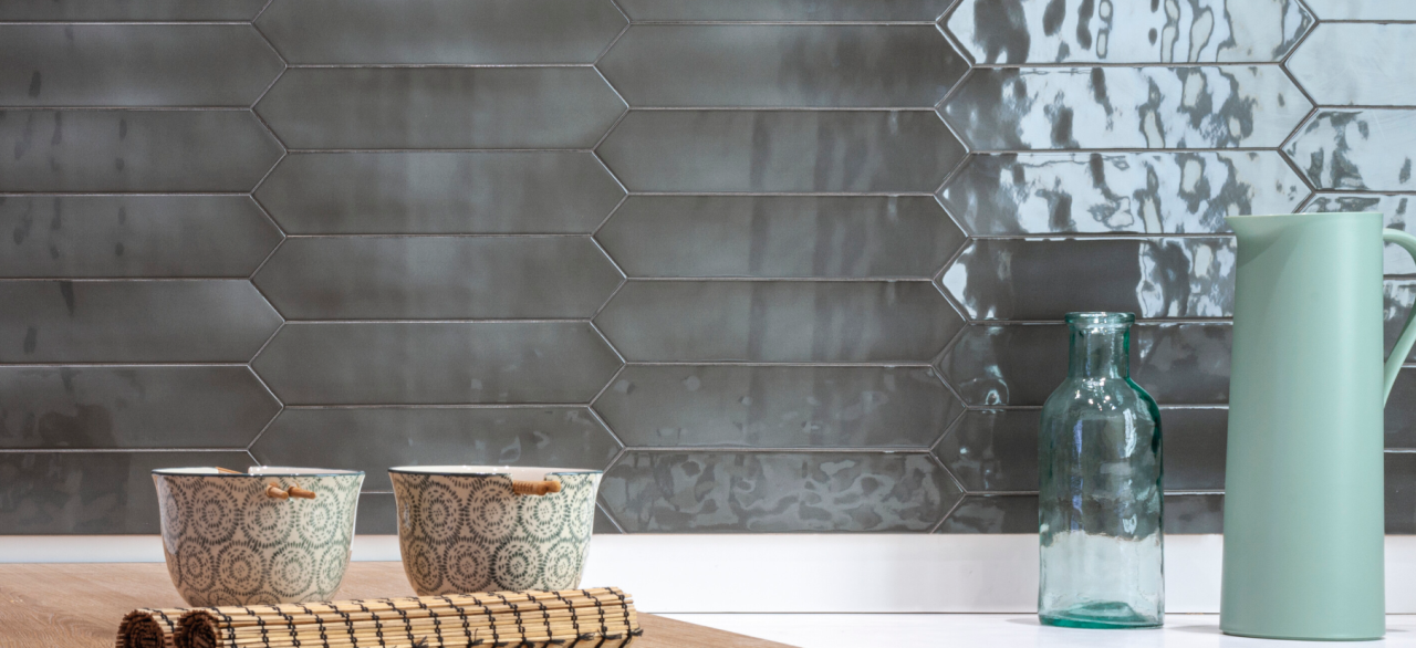 Faianta portelanata texturata, Optics Jade 6.5x33.2, verde, finisaj lucios [2]