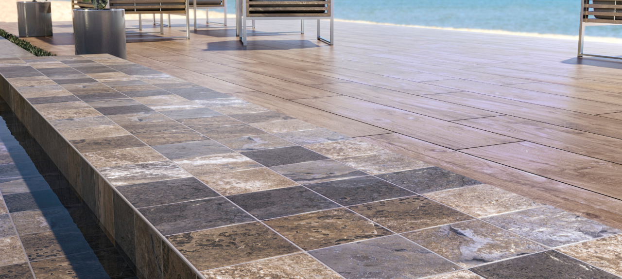 Gresie/Faianta portelanata tip piatra, Bali Stone 15x15, maro, finisaj mat [2]