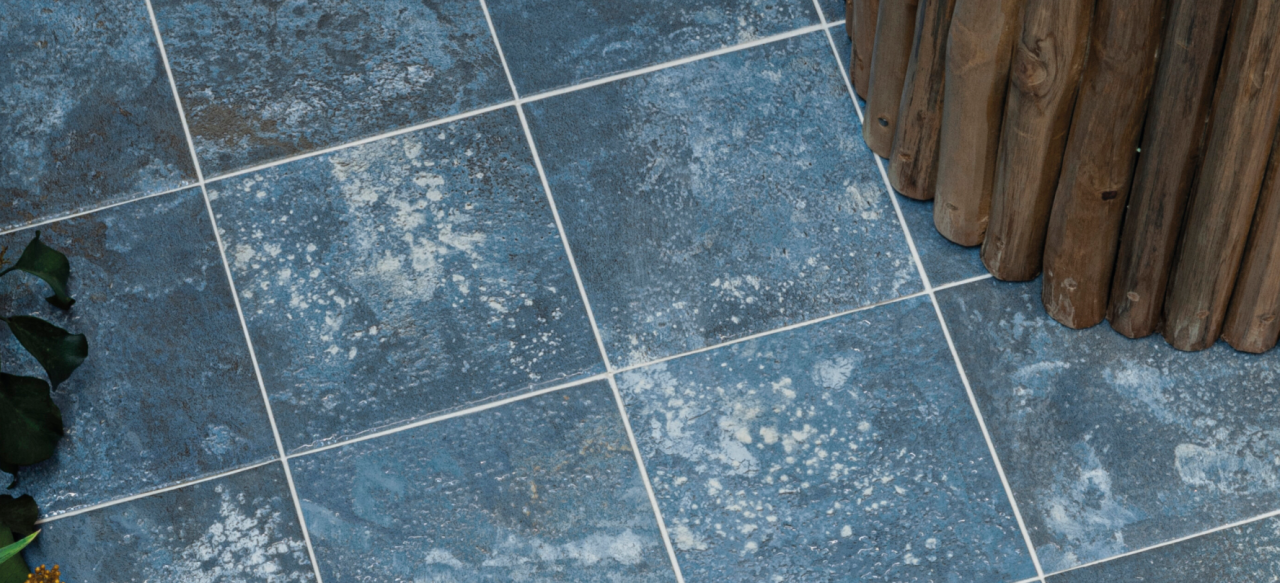 Gresie/Faianta portelanata tip piatra, Beach Blue 15x15, albastru, finisaj lucios [2]