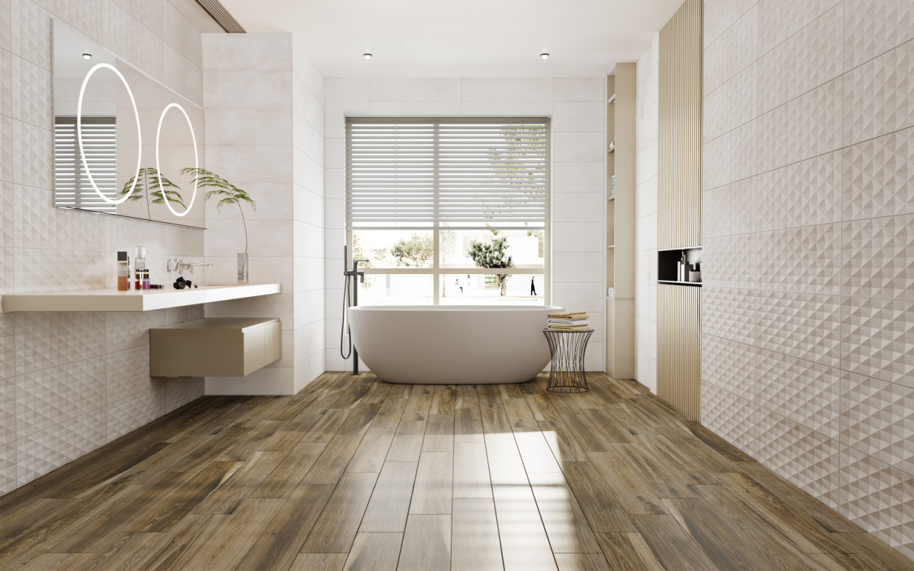 Faianta rectificata tip ciment Cemento Perla Diamond White 3395, 24.40X74.40, alb, 1.10mp/cut [6]