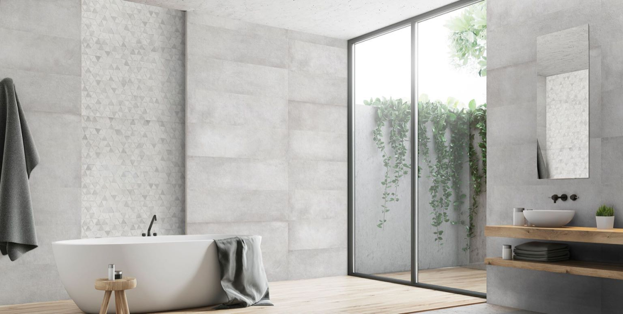 Faianta rectificata tip ciment, London Gris 30x90 cm, gri, finisaj mat [7]