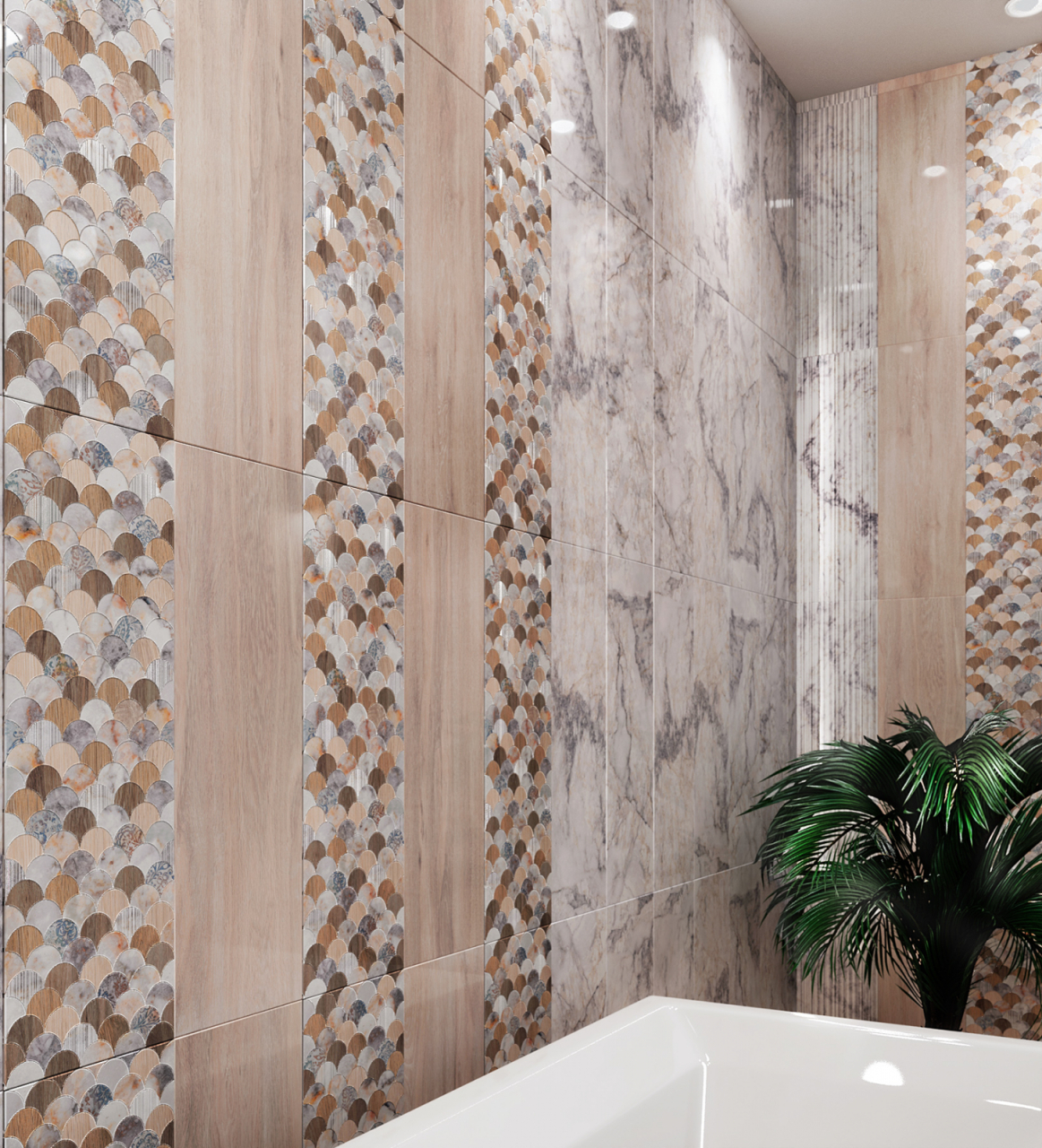 Faianta rectificata tip lemn Legno Beige 6328, 24.40X74.40, bej, finisaj lucios [7]