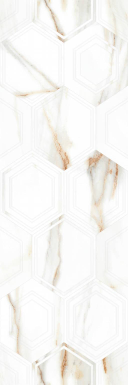 Faianta rectificata tip marmura, Ardenza Hexa Mat 30x90, alb, finisaj mat [2]