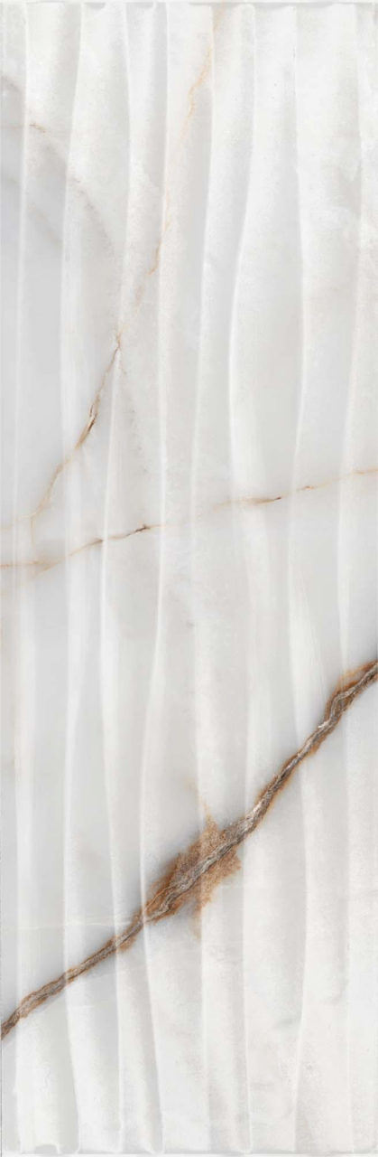 Faianta rectificata tip marmura, Goldie Onda White 4992, 24.4x74.4 cm, alb, finisaj lucios [4]
