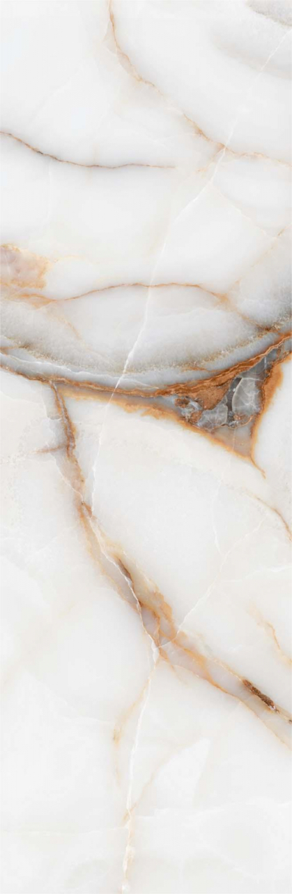 Faianta rectificata tip marmura, Goldie White 4991, 24.4x74.4 cm, alb, finisaj mat [6]