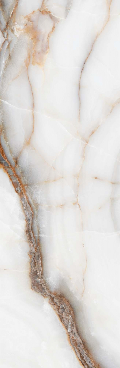 Faianta rectificata tip marmura, Goldie White 4991, 24.4x74.4 cm, alb, finisaj mat [2]