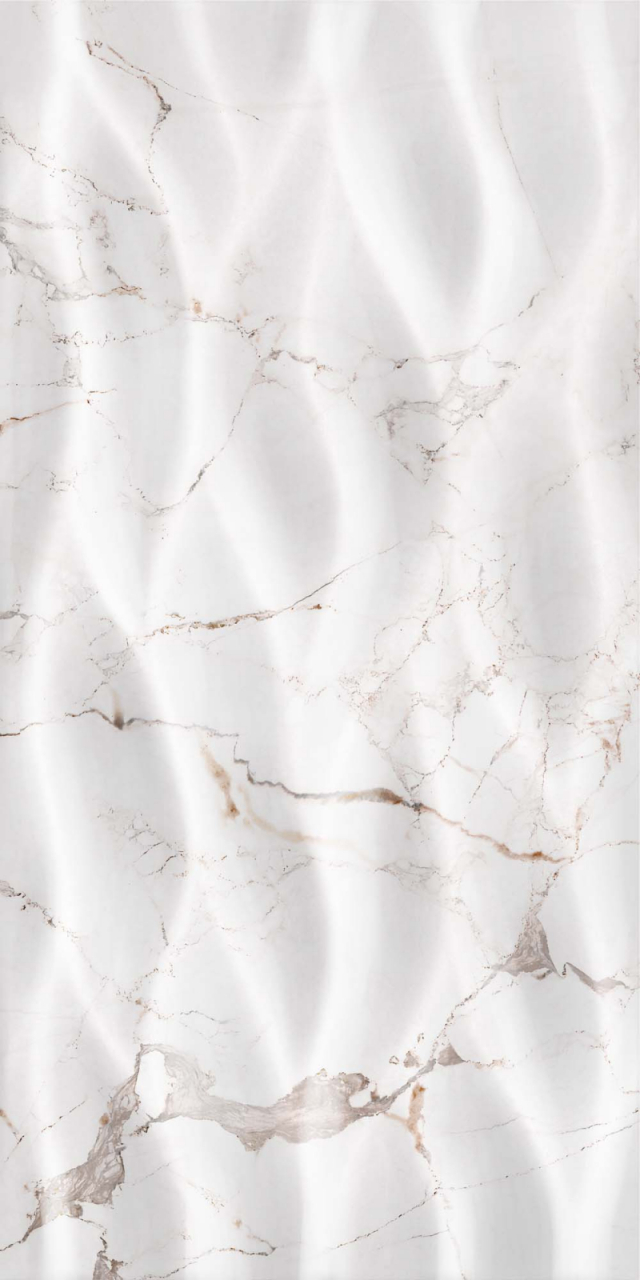 Faianta rectificata tip marmura, Marquina Leaves White 4882, 30X60cm, alb [2]