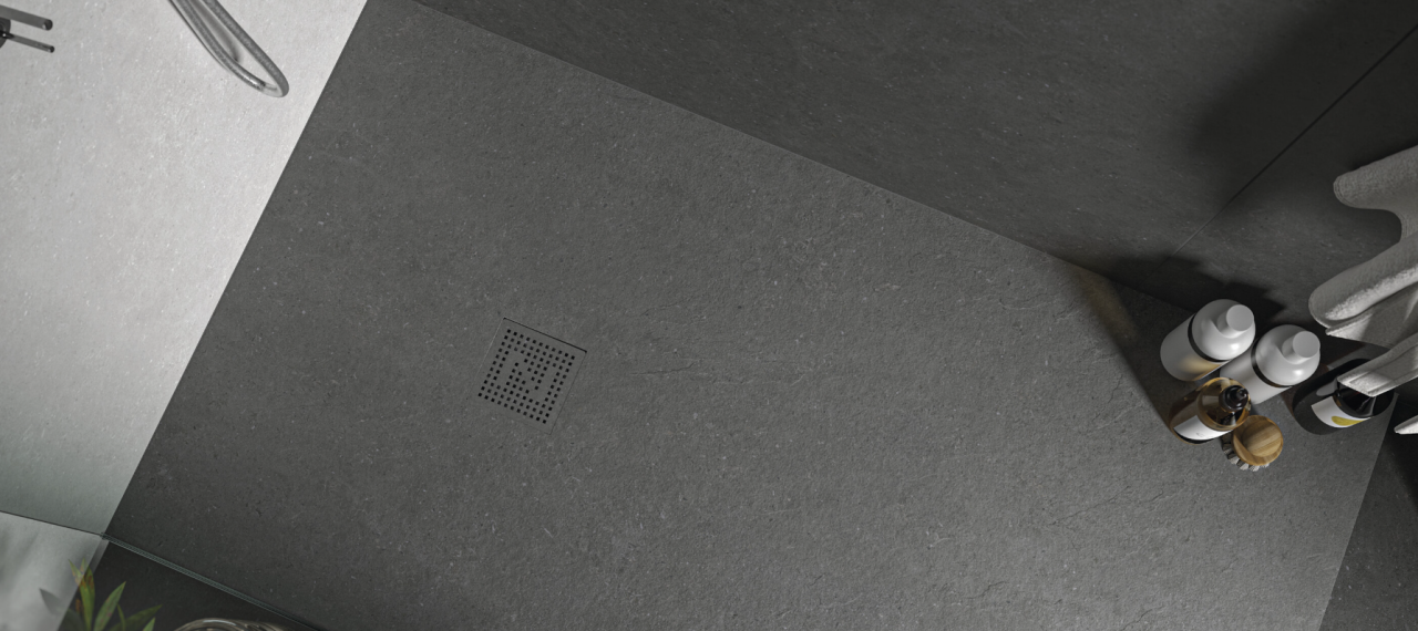 Gresie rectificata tip ciment Acron Antracit Mat 75X150cm, gri, finisaj mat [4]