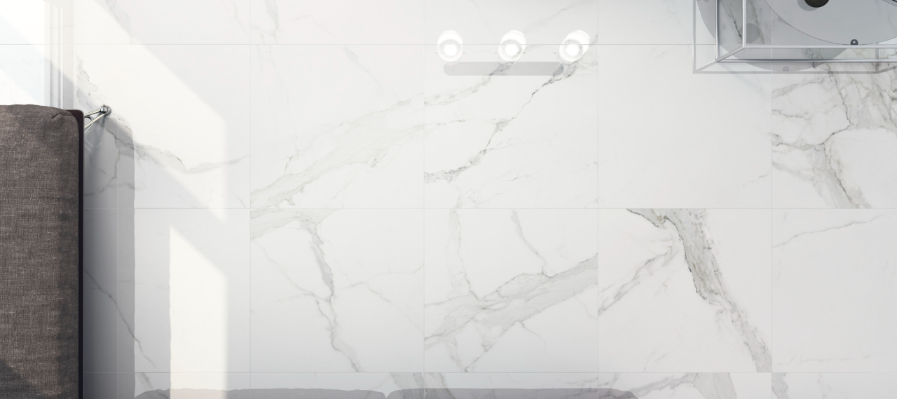 Gresie rectificata tip marmura, Statuario Lucios 120X120cm, alb, finisaj lucios [5]