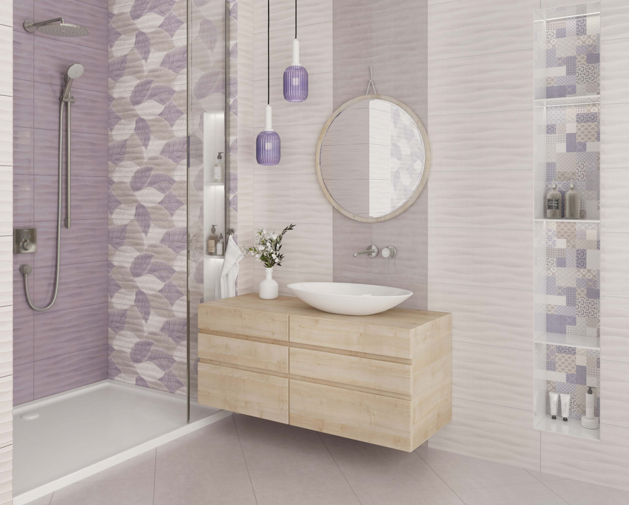 Faianta rectificata tip textil , Tessuto Cream 4875, 30X60 cm, crem [3]