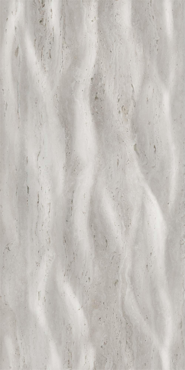 Faianta rectificata tip Travertin, Trevi Leaves Light Grey 4987, 30X60cm, gri, finisaj lucios [2]